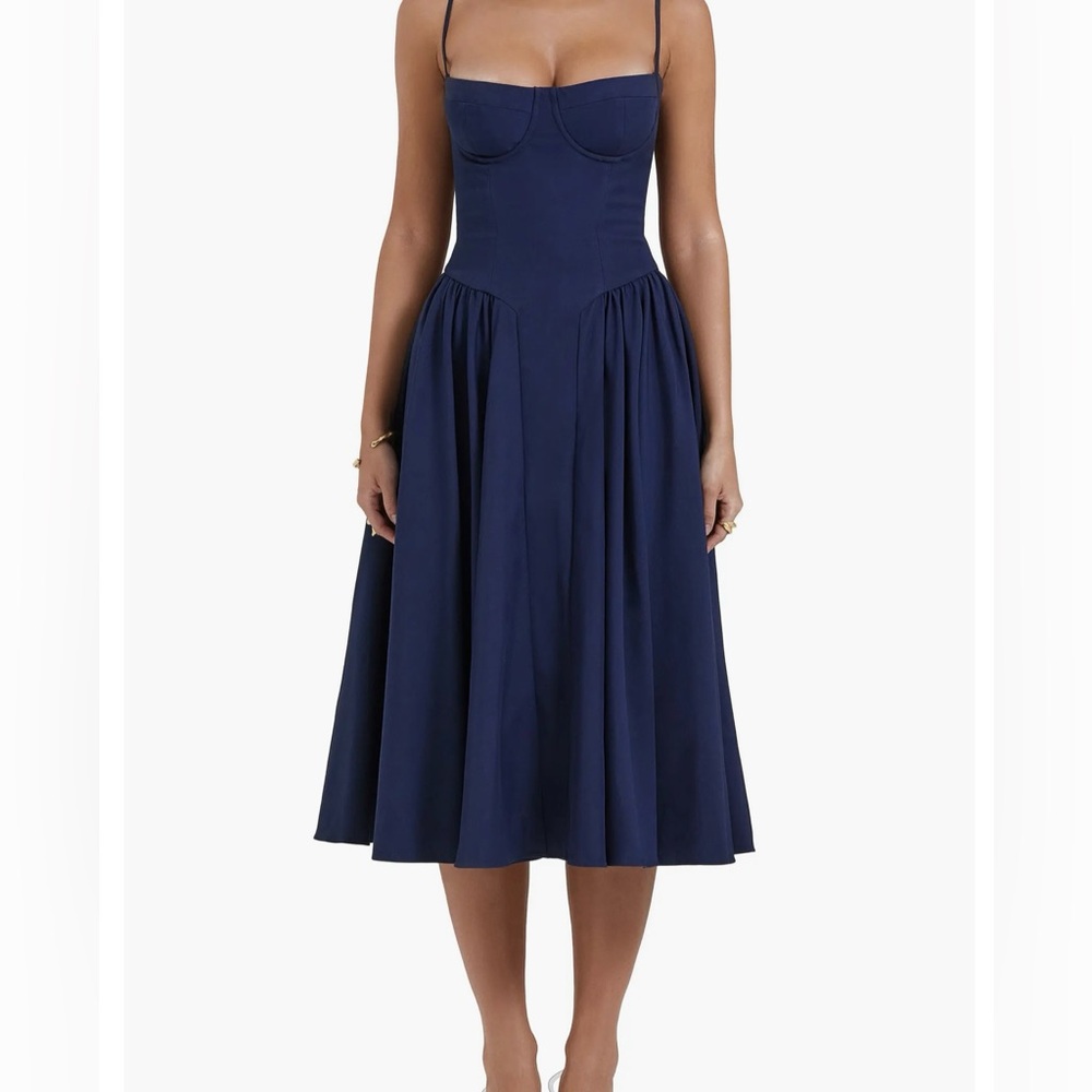 House of CB Samaria French Navy Corset Sundress
